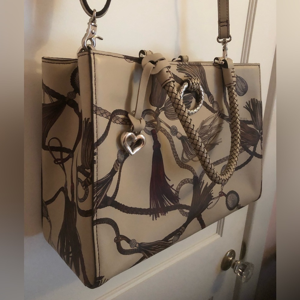 Brighton Ferrara Tassel Print Leather Tote